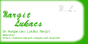 margit lukacs business card